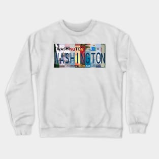 Washington License Plates Crewneck Sweatshirt